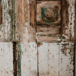 Rustykalne tło fotograficzne Strato ze starych desek z resztkami farby do zdjęć kulinarnych i rękodzieła — mbackdrops